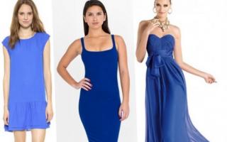 С чем носить синее платье: варианты образов на выход и на каждый день